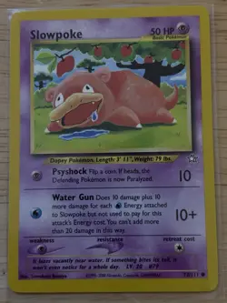 Pokemon TCG Slowpoke Neo Genesis 73/111 Common Basic 50 HP Regular Unlimited - Image 1