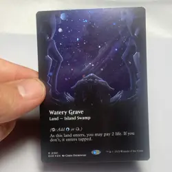 R 0381 Watery Grave GALAXY FOIL BORDERLESS VIEWPORT Edge of Eternities MTG Card - Image 1