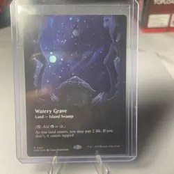 R 0381 Watery Grave GALAXY FOIL BORDERLESS VIEWPORT Edge of Eternities MTG Card - Image 2
