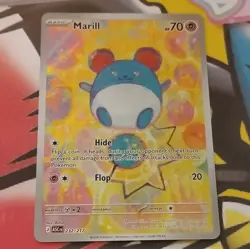 Pokemon Marill 232/217 ASC Full Art Holo 70 HP 20 Attack Basic Aqua - Image 1