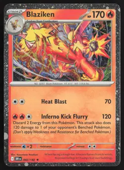 Blaziken 042/182 Cosmos Holo Destined Rivals Pokemon Near Mint - Image 1