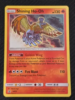 2017 Pokemon TCG Sun & Moon Promo Shining Ho-Oh SM70 Black Star Promo (NM) - Image 1