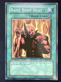 Raise Body Heat LOB-097 1st Edition Yu-Gi-Oh LOB Common Card LP - Image 1