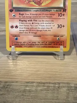 Pokemon TCG Dark Flareon 1st Edition Uncommon Card 35/82 - Image 5