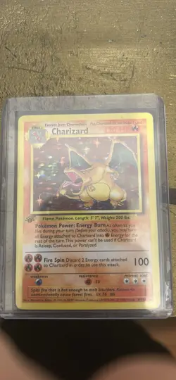Pokemon Charzard 1st Edition Holo Rare Card - Image 1