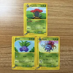 Pokemon TCG Oddish Gloom Vileplume Evolution Expedition Base Set Card Lot 2002 - Image 1