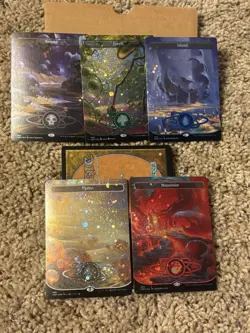 MTG Unfinity Land Lot Galaxy Foil (PLAINS, MOUNTAIN, SWAMP, ISLAND, FOREST) - Image 1