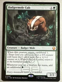 MTG / Badgermole Cub / TLA / #167 / Regular / Mythic / NM - Image 1