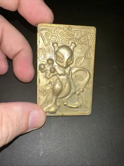Pokemon Gold Plated CardCollectible, 1999 Nintendo, Mewtwo Burger King - Image 1