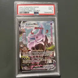 Pokemon Espeon VMAX Fusion Strike Full Alt Art #270 PSA 9 Mint - Image 1