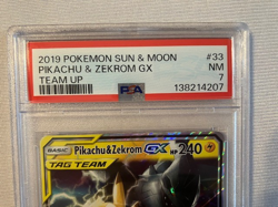 2019 Pokemon Pikachu & Zekrom GX 33/181 Team Up Ultra Rare Holo PSA 7 - Image 2