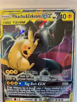2019 Pokemon Pikachu & Zekrom GX 33/181 Team Up Ultra Rare Holo PSA 7 - Image 4
