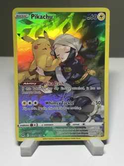 Pikachu Lost Origin TG05/TG30 Swsh11: Trainer Gallery Full Art Holo Rare Pokemon - Image 1