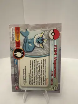 Pokemon TCG Vaporeon Topps Blue Logo #134 - Image 2
