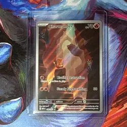 Pokemon Charmander 168/165 Full Art Holo Illustration Rare Scarlet & Violet 151 - Image 1