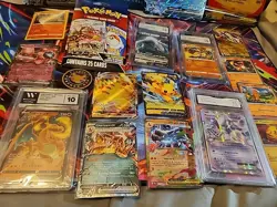 Pokemon Lot Cgc 10 Charizard Mewtwo Lugia Promos Pikachu Vmax Lugia Blister Pack - Image 1