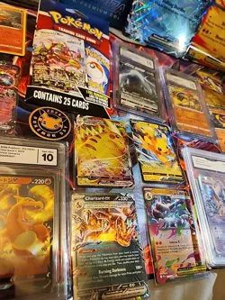 Pokemon Lot Cgc 10 Charizard Mewtwo Lugia Promos Pikachu Vmax Lugia Blister Pack - Image 2