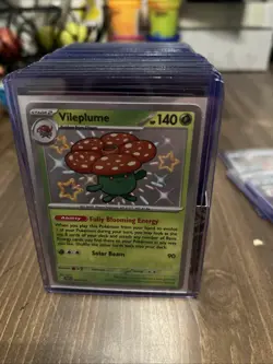 Pokemon TCG Vileplume 094/091 Shiny Holo Rare Paldean Fates NM/M Condition - Image 1