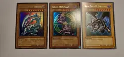Yu-Gi-Oh! Blue Eyes SDK-001, Dark Magician SDY-006, Red Eyes SDJ-001 1st Edition - Image 1