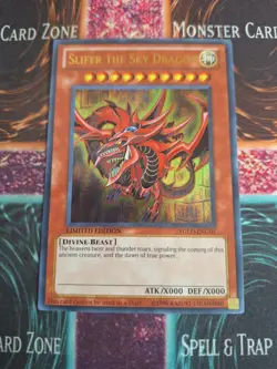 Yu-Gi-Oh! Slifer the Sky Dragon YGLD-ENG01 Limited Ultra Rare Near Mint - Image 1
