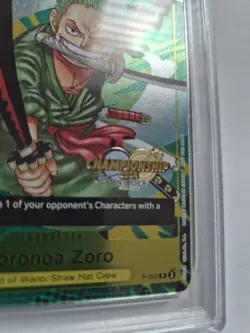 2024 One Piece Gold Stamped Championship Event Pack Roronoa Zoro #042 PSA 10 - Image 2