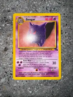 Pokemon TCG Cards Gengar 20/62 Fossil Rare EXC-NM - Image 3