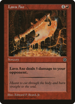 LAVA AXE ~mtg NM Portal: Second Age Common x1 - Image 1