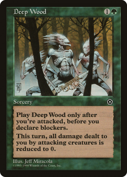 DEEP WOOD ~mtg NM Portal: Second Age Unc x1 - Image 1