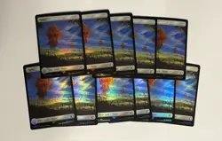 11 x Plains (0294) - Foil - Final Fantasy - NM-Mint - MTG Full Art Lands - Image 1