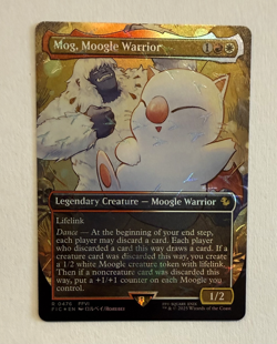MTG Final Fantasy English Mog, Moogle Warrior Borderless 0476 Foil - Image 1