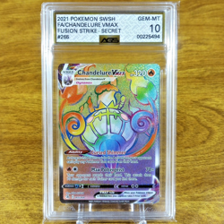 Pokemon Fusion Strike Chandelure VMAX 265/264 AGS Gem-MT 10 FA Holo Rare 2021 - Image 1