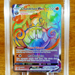 Pokemon Fusion Strike Chandelure VMAX 265/264 AGS Gem-MT 10 FA Holo Rare 2021 - Image 2