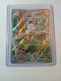 Pokemon TCG Meowth 106/094 Illustration Rare Near Mint Phantasmal Flames - Image 1