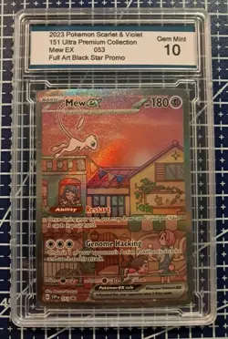 2023 Pokemon Mew EX 053 Scarlet & Violet Black Star Promo 151 Holo Gem Mint 10 - Image 1