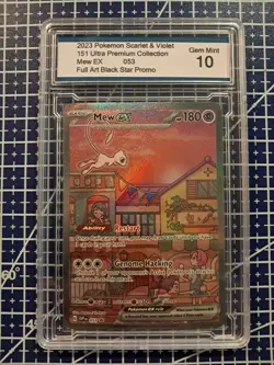 2023 Pokemon Mew EX 053 Scarlet & Violet Black Star Promo 151 Holo Gem Mint 10 - Image 2