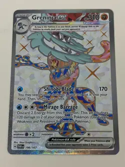 Pokemon - Greninja ex 198/167 - Twilight Masquerade Ultra Rare NM - Free Card - Image 1
