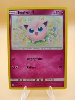 2019 Pokemon Hidden Fates Jigglypuff #41 Extremely LP - Image 1