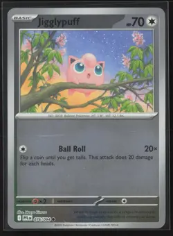 Jigglypuff Common ME02: Phantasmal Flames 076/094 NM Pokemon Card Reverse Holo - Image 1