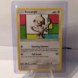 Smeargle 157/214 Rare Lost Thunder Pokemon Reverse Holo Lightly Played - Image 1