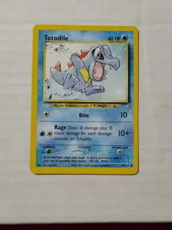 Totodile 80/111 Neo Genesis Unlimited Pokemon TCG Card WOTC 2000 🔥 - Image 1