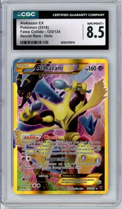 Pokemon Alakazam EX #125 XY Fates Collide CGC 8.5 NM/Mint+ - Image 1