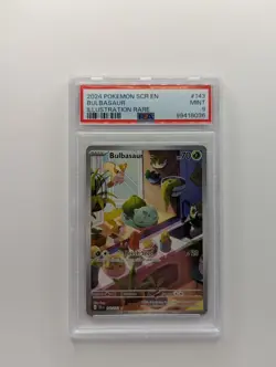 Pokemon SCR EN-Stellar Crown 143 Bulbasaur Illustration Rare PSA 9 MINT - Image 1