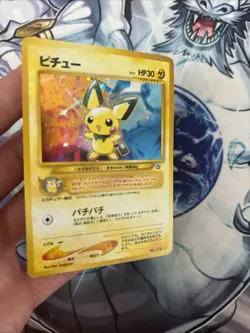 (VP) Pichu 172 Neo Genesis Japanese Holo Rare Pokemon Card 2000 LP - Image 2
