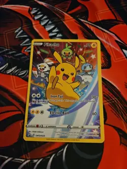 Pokemon Pikachu TCG SWSH020 Black Star Promo - Image 1