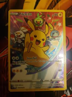Pokemon Pikachu TCG SWSH020 Black Star Promo - Image 3