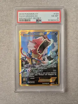 Pokemon TCG Gyarados EX 123/122 XY Breakpoint 2016 Secret Holo Rare PSA 6 - Image 1