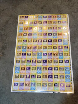 Pokemon TCG Fossil Uncut Sheet 1999 Dragonite Zapdos Articuno K.B Toys Gen 1 - Image 1