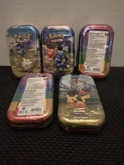 Pokemon TCG Ascended Heroes Mini Tins Art Set 5 Tins Factory Sealed - Image 3
