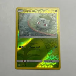 2017 Pokemon BULBASAUR 1/73 SHINING LEGENDS REVERSE HOLO - Image 1