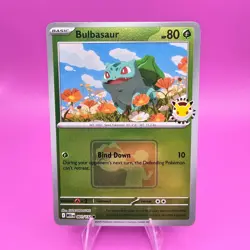 Bulbasaur 001/132 2026 Pokemon Day Promo Reverse Holo Pokemon TCG LP - Image 1